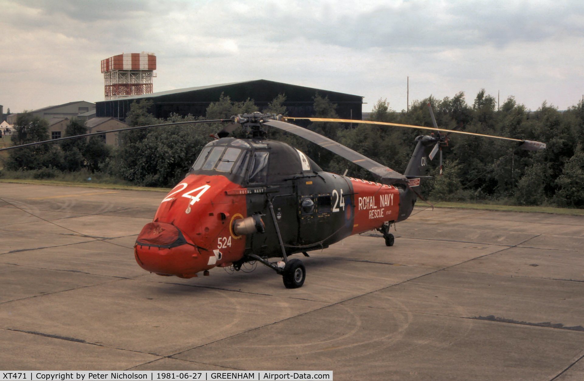 XT471, 1966 Westland Wessex HU.5 C/N WA293, Wessex HU.5 of 771 Squadron on display at the 1981 Intnl Air Tattoo at RAF Greenham Common.