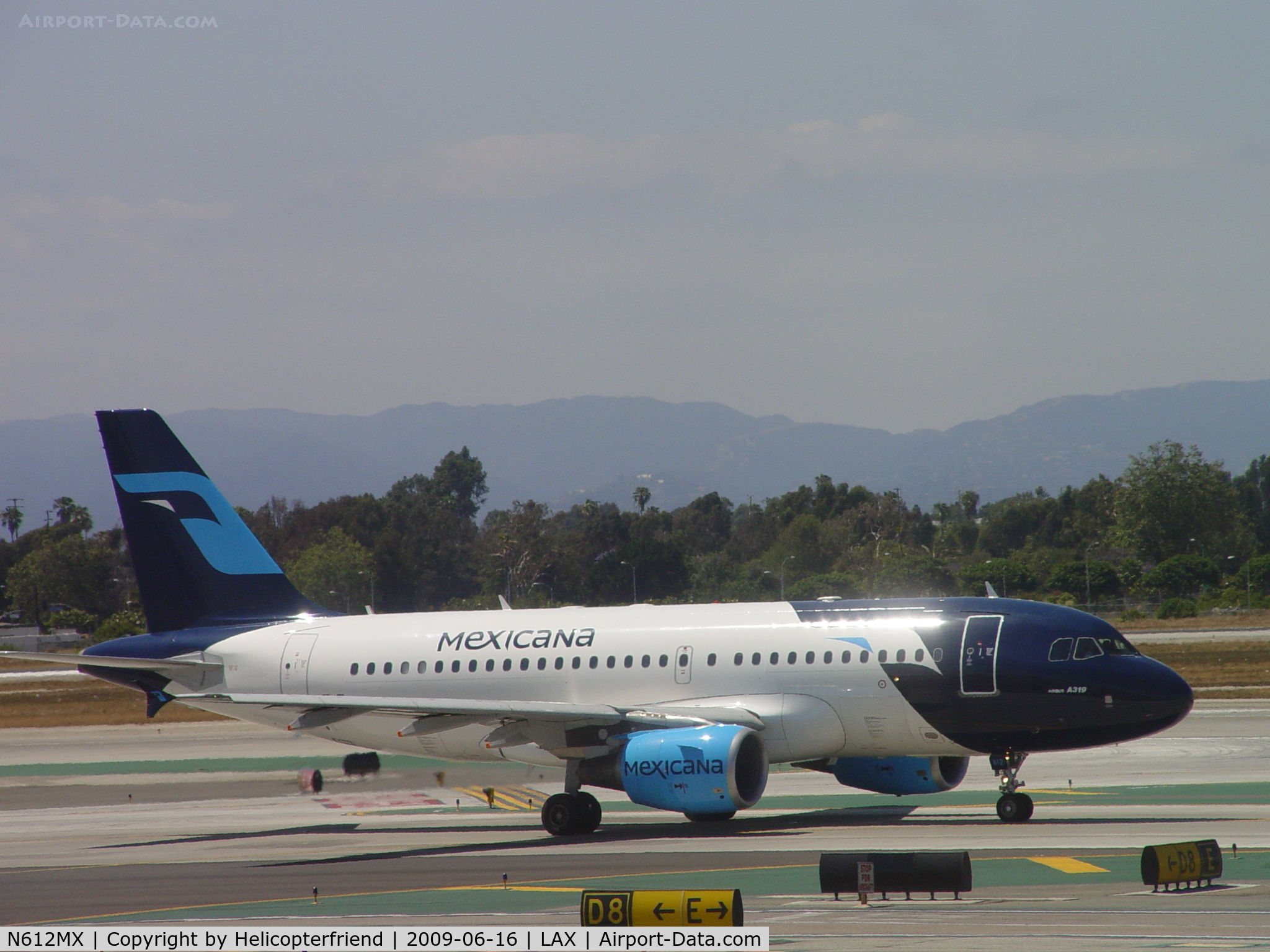 N612MX, 2001 Airbus A319-112 C/N 1612, Taxiing to 24L