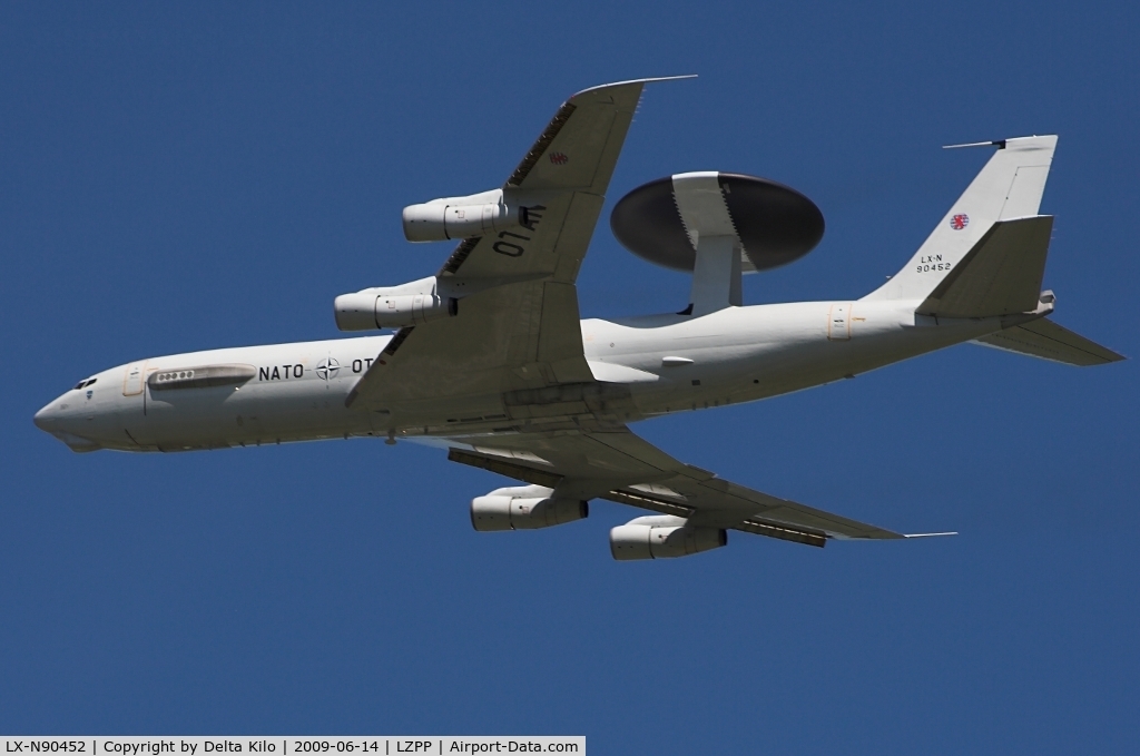 LX-N90452, 1984 Boeing E-3A Sentry C/N 22847, Overflight/flyover of 