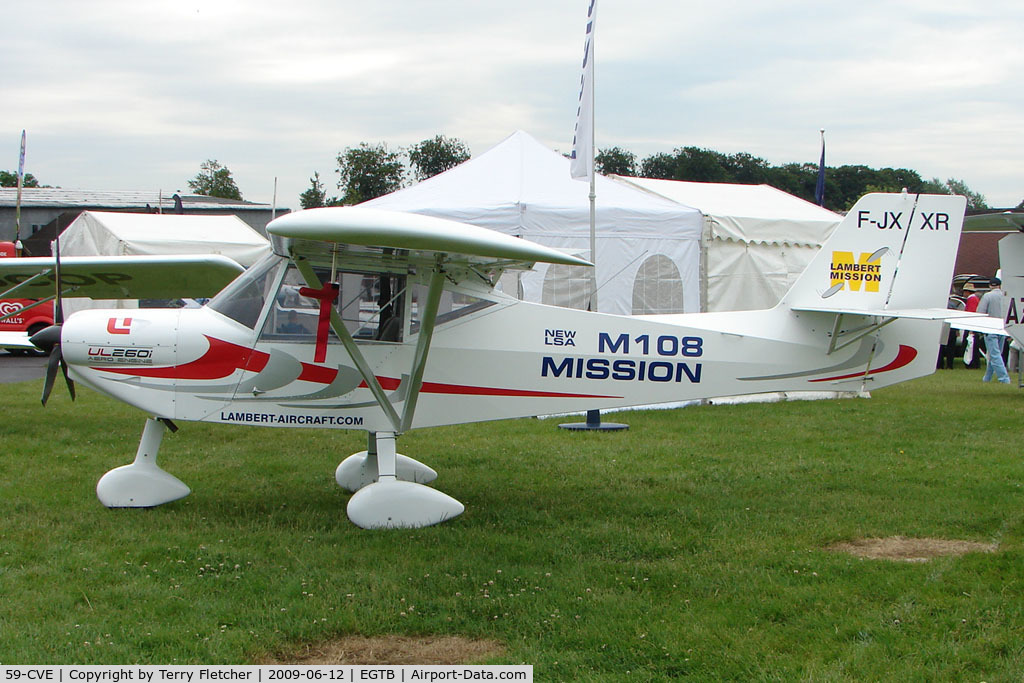 59-CVE, Lambert Mission M108 C/N 002, exhibited at 2009 AeroExpo at Wycombe Air Park