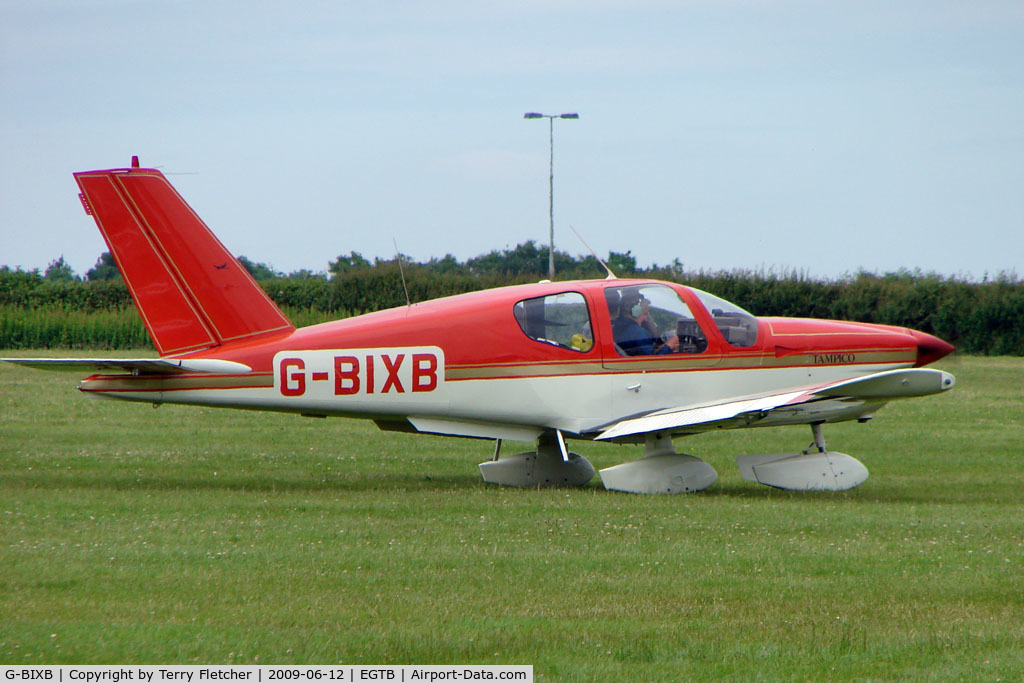 G-BIXB, 1981 Socata TB-9 Tampico C/N 208, Visitor to 2009 AeroExpo at Wycombe Air Park