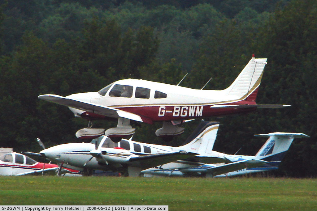 G-BGWM, 1979 Piper PA-28-181 Cherokee Archer II C/N 28-7990458, Visitor to 2009 AeroExpo at Wycombe Air Park