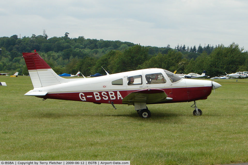 G-BSBA, 1980 Piper PA-28-161 Cherokee Warrior II C/N 28-8016041, Visitor to 2009 AeroExpo at Wycombe Air Park