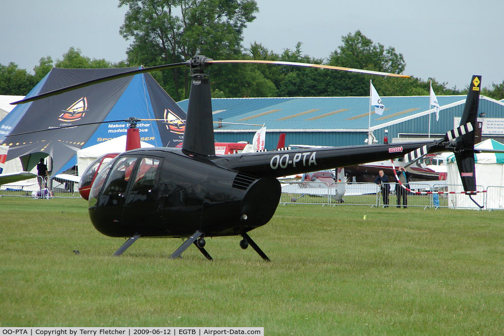 OO-PTA, 2006 Robinson R44 Raven II C/N 11445, Belgian R 44 - Visitor to 2009 AeroExpo at Wycombe Air Park