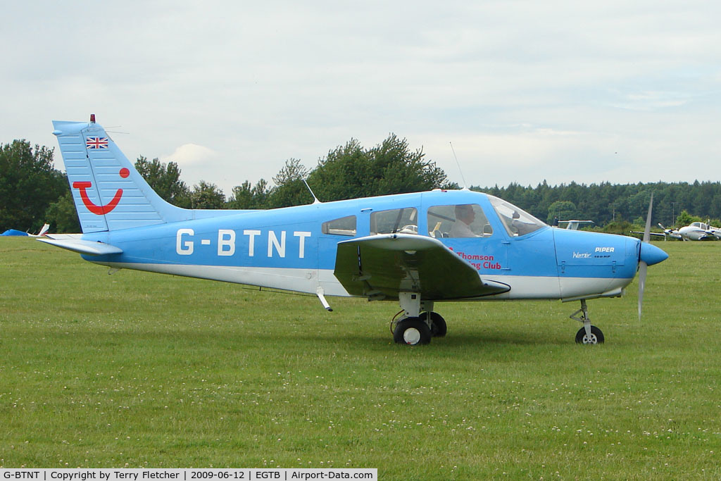 G-BTNT, 1976 Piper PA-28-151 Cherokee Warrior C/N 28-7615401, Visitor to 2009 AeroExpo at Wycombe Air Park
