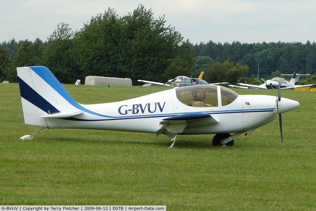 G-BVUV, 1999 Europa Monowheel C/N PFA 247-12762, Visitor to 2009 AeroExpo at Wycombe Air Park