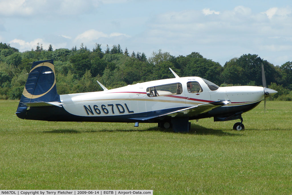 N667DL, 2006 Mooney M20R Ovation C/N 29-0455, Visitor to 2009 AeroExpo at Wycombe Air Park