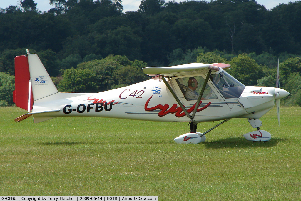 G-OFBU, 2001 Comco Ikarus C42 FB UK C/N PFA 322-13653, Visitor to 2009 AeroExpo at Wycombe Air Park