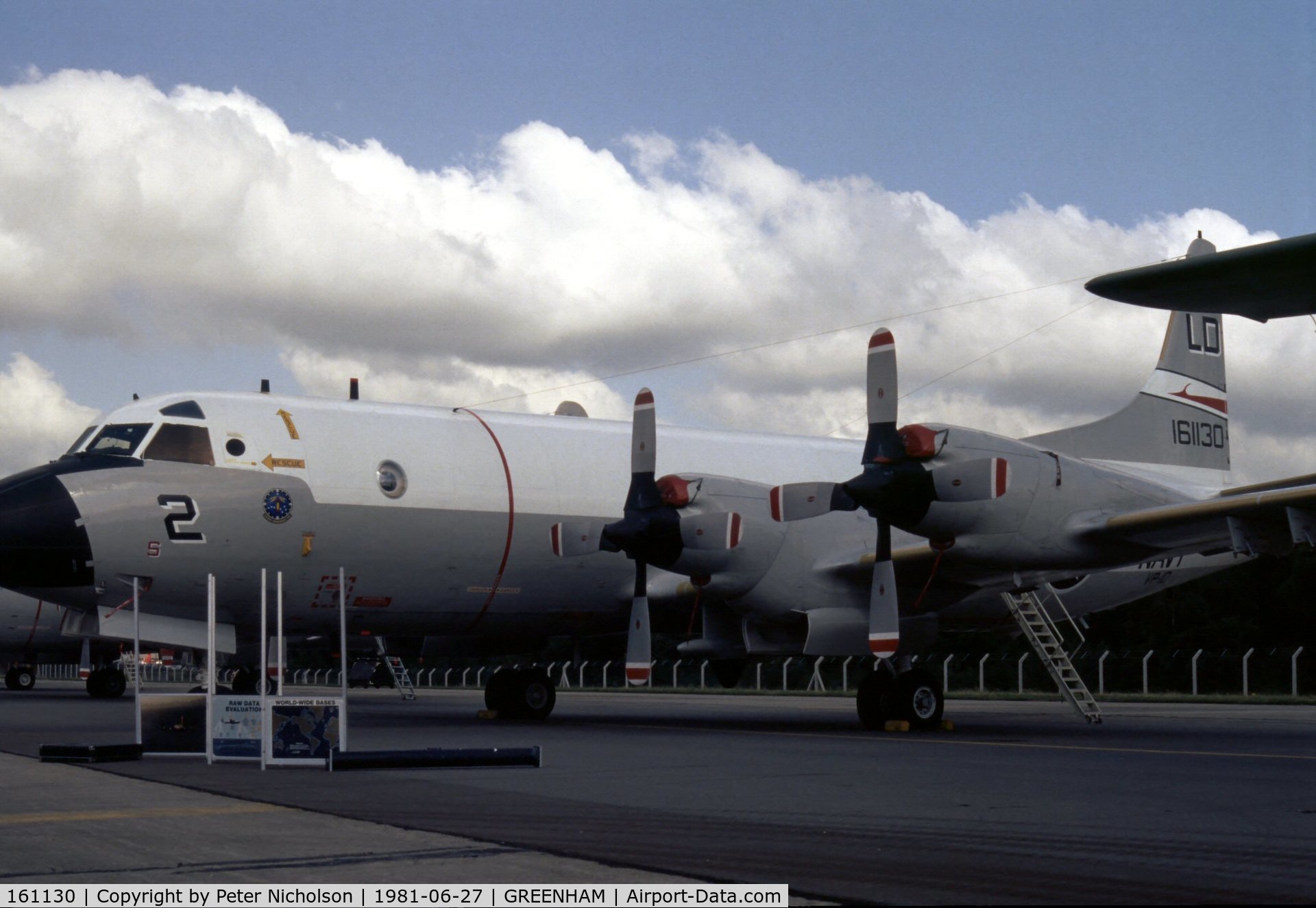 161130, Lockheed P-3C Orion C/N 285A-5718, P-3C Orion of Patrol Squadron VP-10 on display at the 1981 Intnl Air Tattoo at RAF Greenham Common.