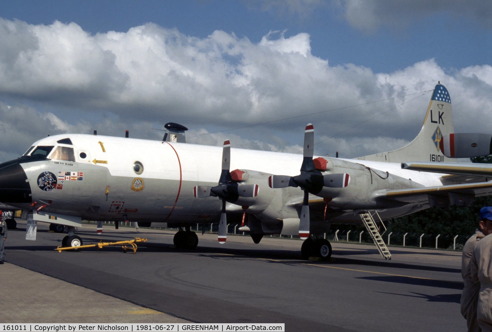 161011, 1979 Lockheed P-3C Orion C/N 285A-5693, P-3C Orion of Patrol Squadron VP-26 on display at the 1981 Intnl Air Tattoo at RAF Greenham Common.