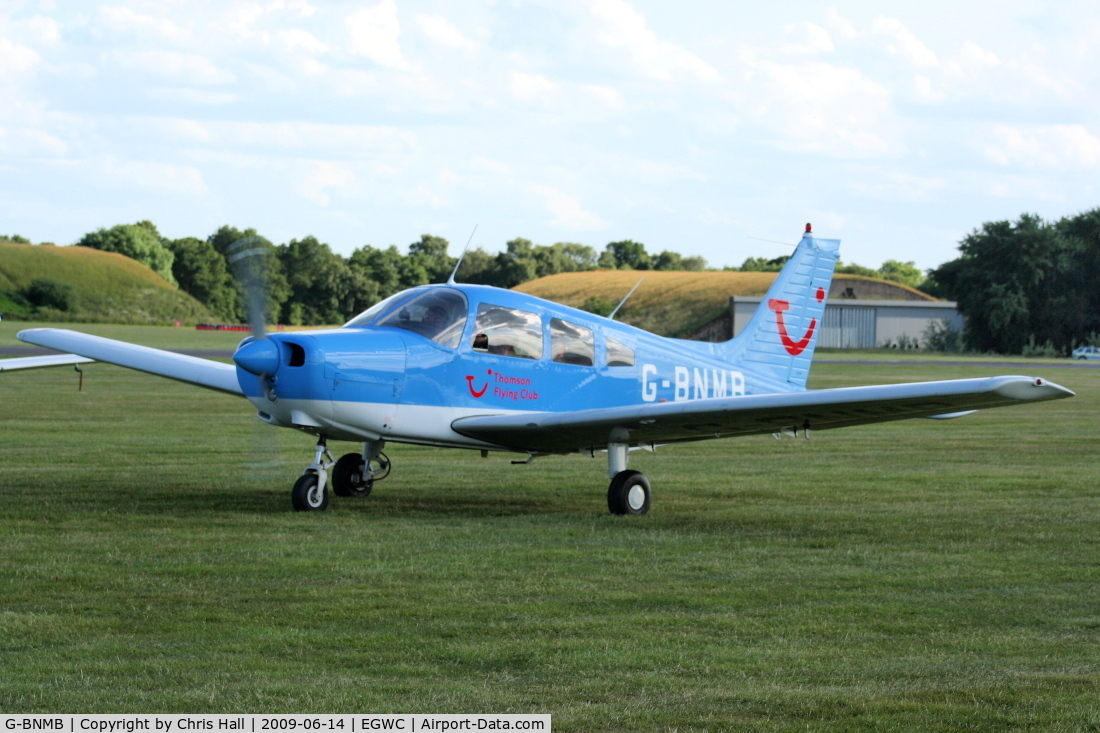 G-BNMB, 1976 Piper PA-28-151 Cherokee Warrior C/N 28-7615369, visitor from Liverpool at the Cosford Air Show