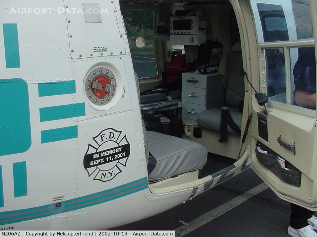 N206AZ, 1982 Bell 206L-3 LongRanger III C/N 51007, Medical area and In Memory Insignia