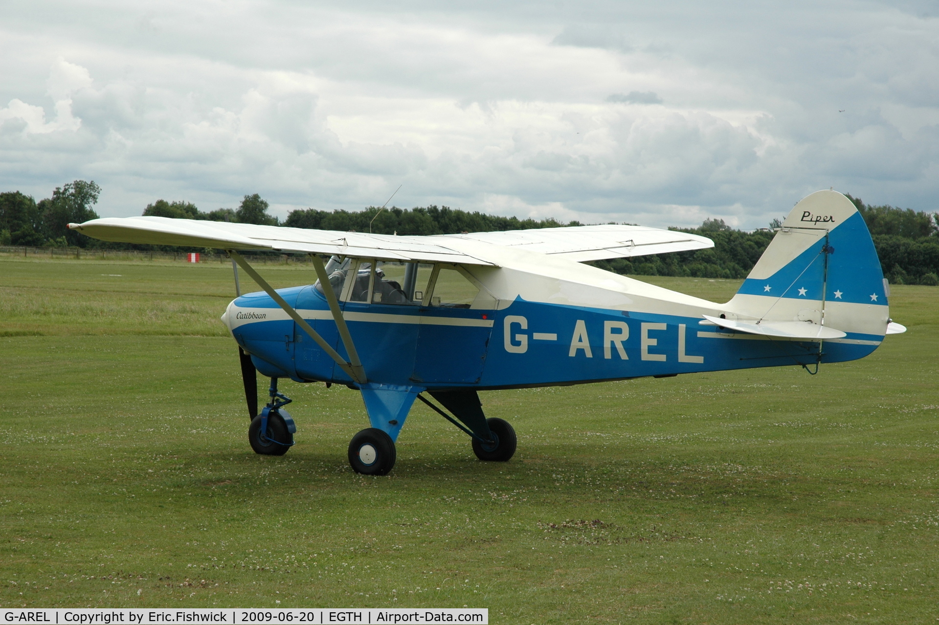 G-AREL, 1960 Piper PA-22-150 Caribbean C/N 22-7284, G-AREL at Shuttleworth Collection Evening Air Display