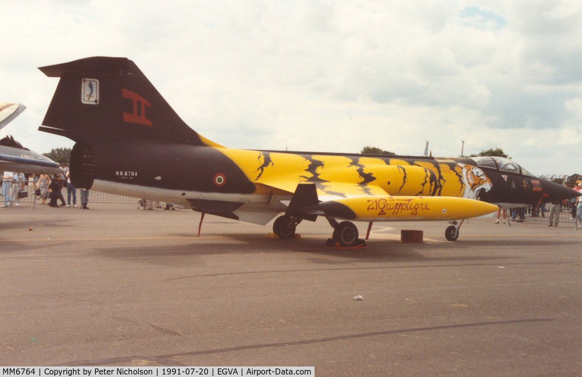 MM6764, Lockheed F-104S-ASA Starfighter C/N 683-6764, F-104S-ASA Starfighter of 53 Stormo at the Tiger Meet of the 1991 Intnl Air Tattoo at RAF Fairford.