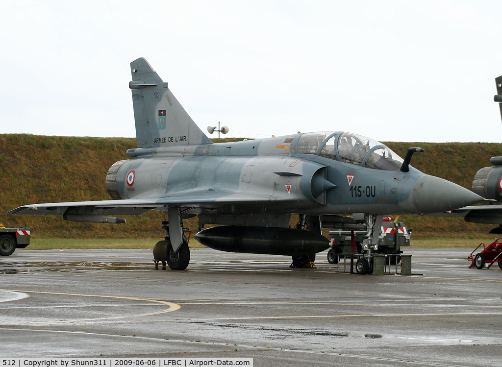 512, Dassault Mirage 2000B C/N 145, Parked before his show during LFBC Airshow 2009