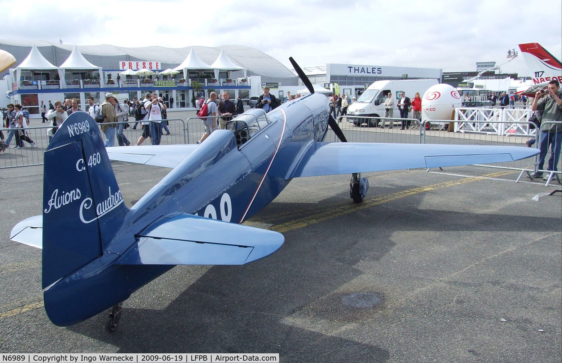 N6989, Caudron C.460 Rafale Replica C/N 100, Caudron C.460 replica (Mark A Lightsey) at the Aerosalon 2009, Paris