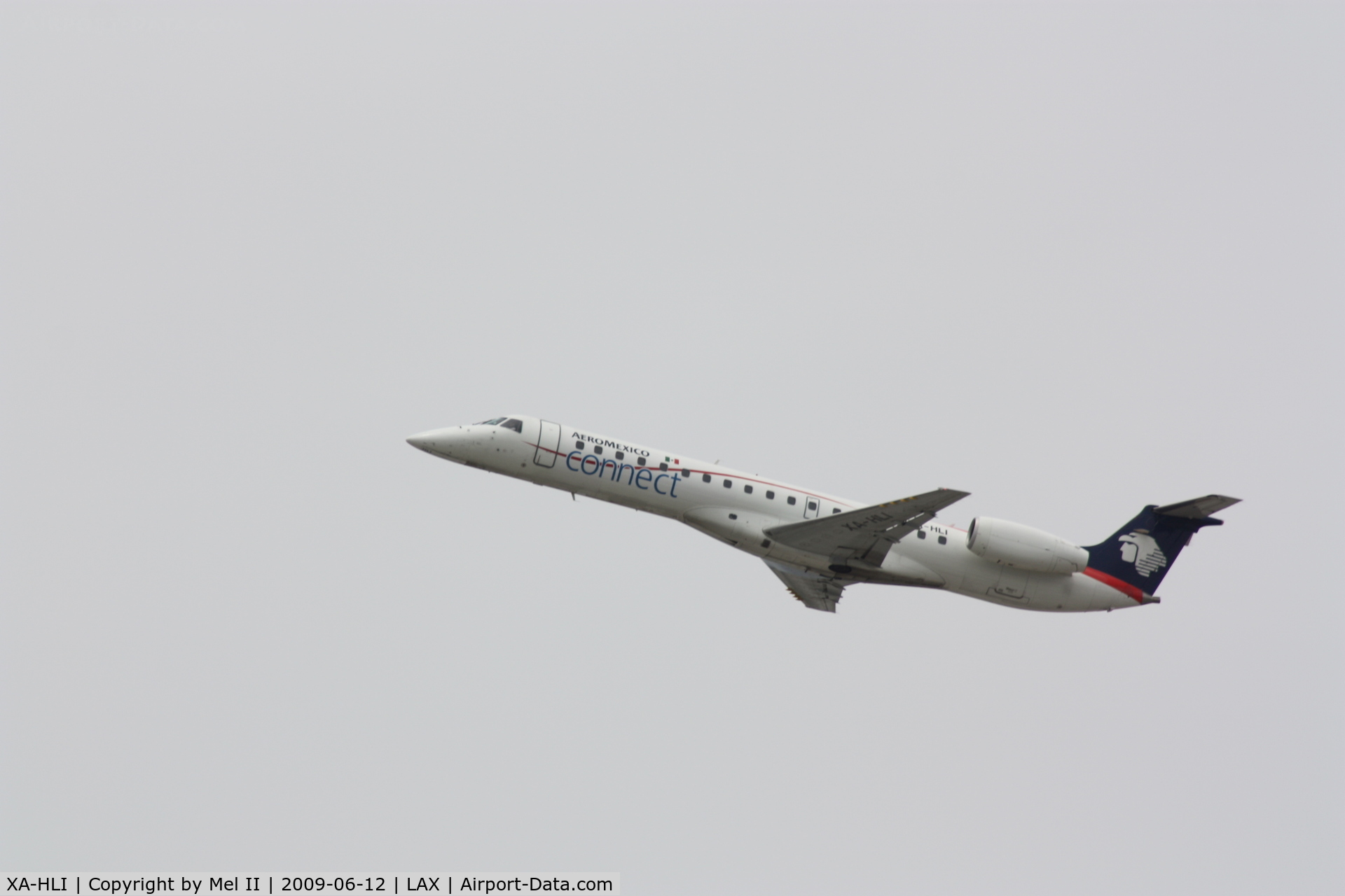 XA-HLI, 2000 Embraer EMB-145MP (ERJ-145MP) C/N 145337, SLI-2201 - KLAX-MMHO - Departing RWY 25R