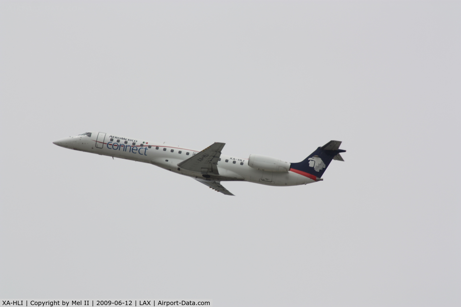 XA-HLI, 2000 Embraer EMB-145MP (ERJ-145MP) C/N 145337, SLI2201 - KLAX-MMHO - Departing RWY 25R