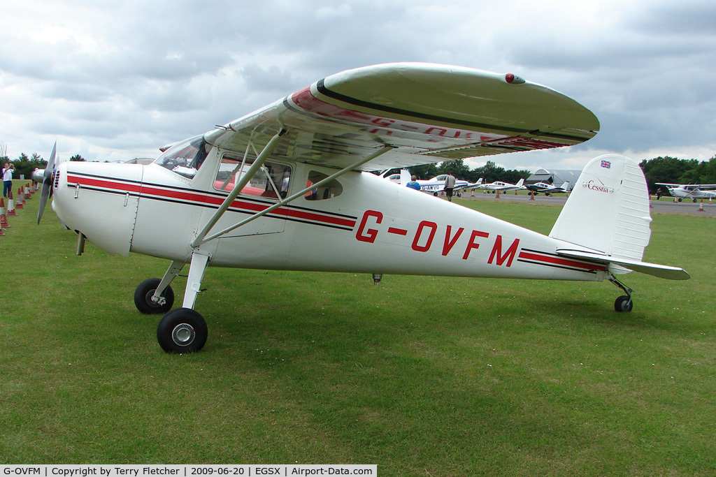 G-OVFM, 1948 Cessna 120 C/N 14720, Cessna 120 at North Weald on 2009 Air Britain Fly-in Day 1