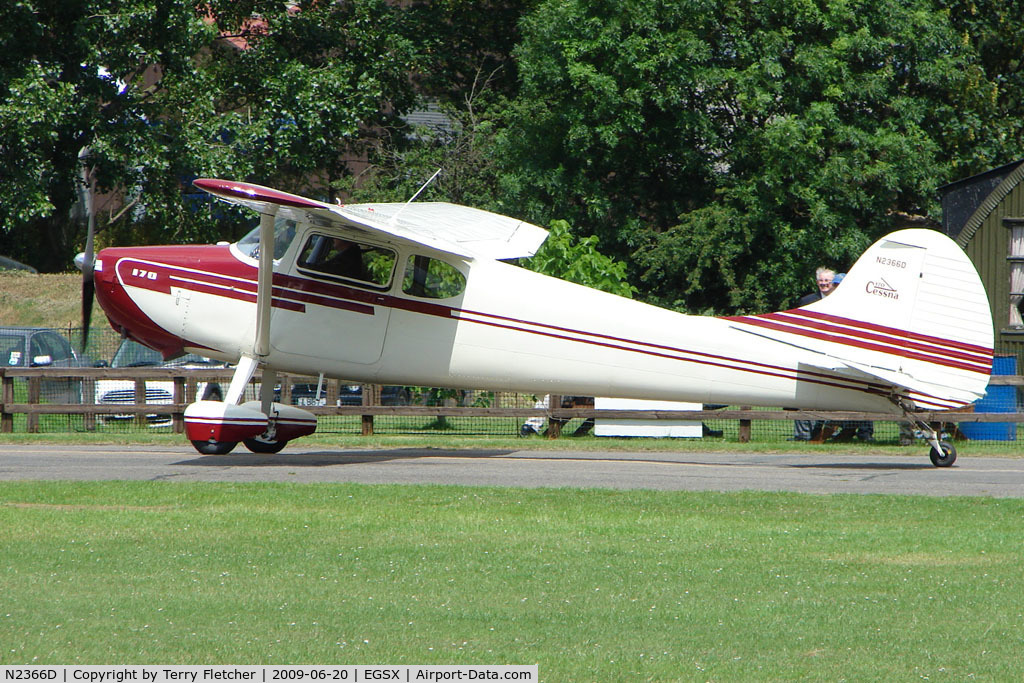 N2366D, 1952 Cessna 170B C/N 20518, Cessna 170B at North Weald on 2009 Air Britain Fly-in Day 1