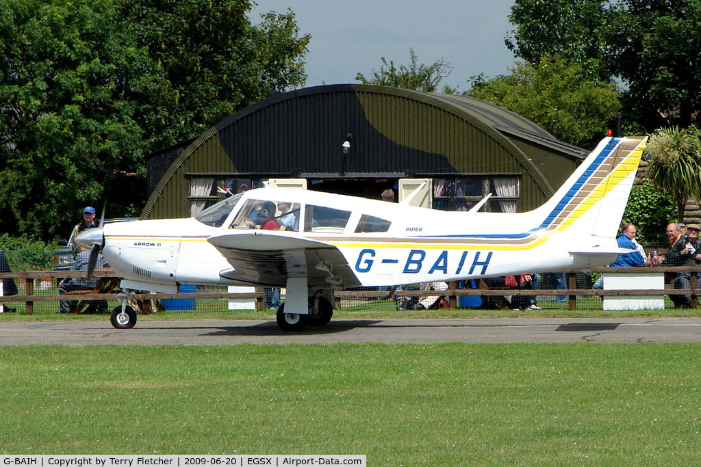 G-BAIH, 1972 Piper PA-28R-200-2 Cherokee Arrow II C/N 28R-7335011, Piper PA-28R-200-2 at North Weald on 2009 Air Britain Fly-in Day 1