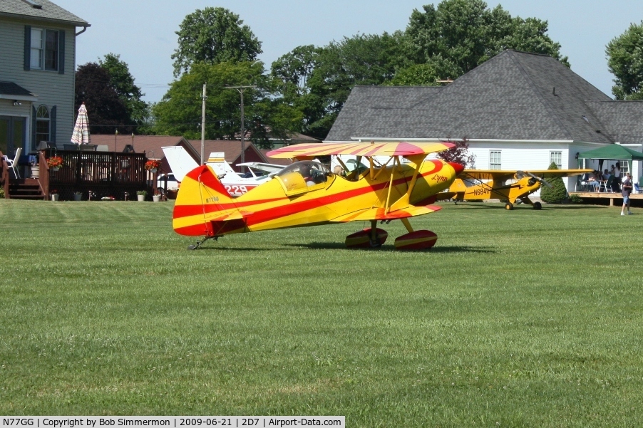 N77GG, 1979 Stolp SA-750 Acroduster Too C/N 1-77-BG, Father's Day fly-in at Beach City, Ohio