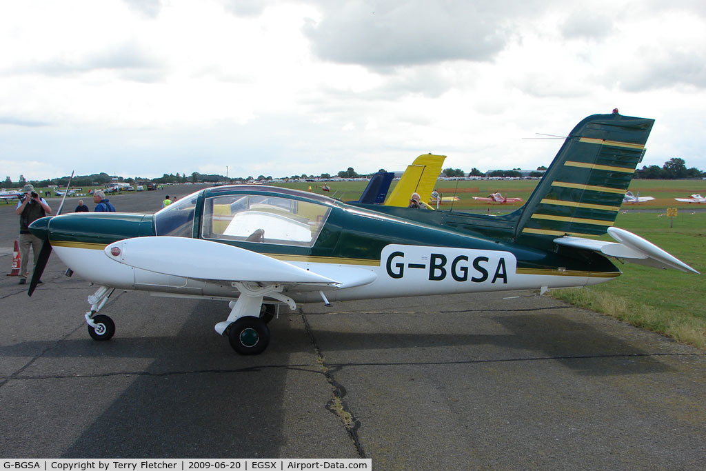 G-BGSA, 1977 Socata MS-892E Rallye 150GT C/N 12838, MS892 at North Weald on 2009 Air Britain Fly-in Day 1