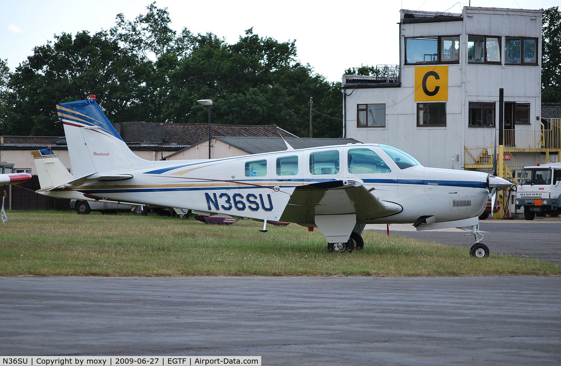 N36SU, 1996 Raytheon A36 Bonanza C/N E-3034, RAYTHEON A36 at Fairoaks