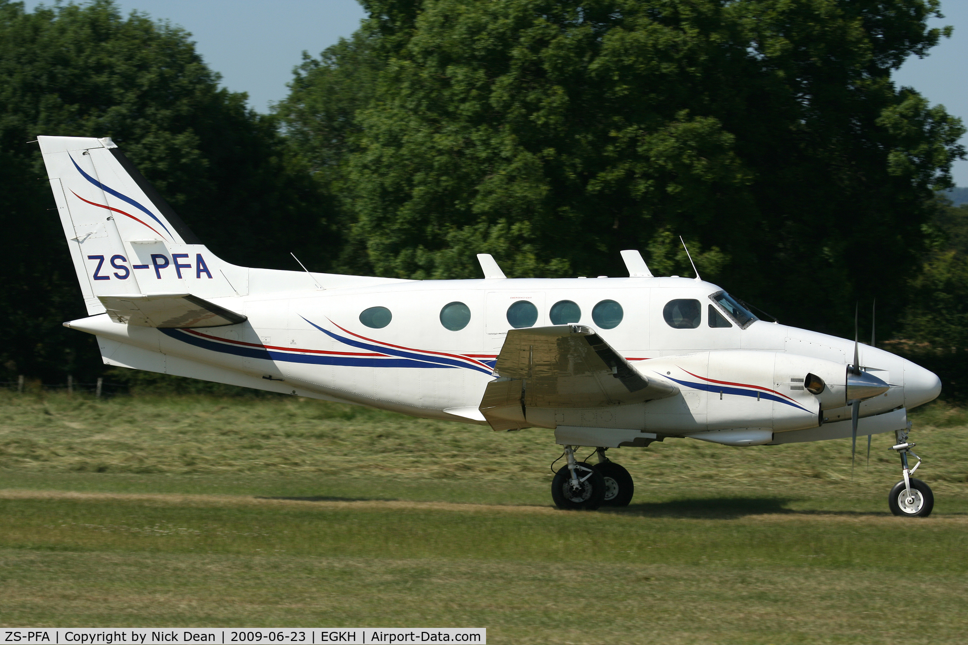 ZS-PFA, Beech B90 King Air C/N LJ-395, EGKH