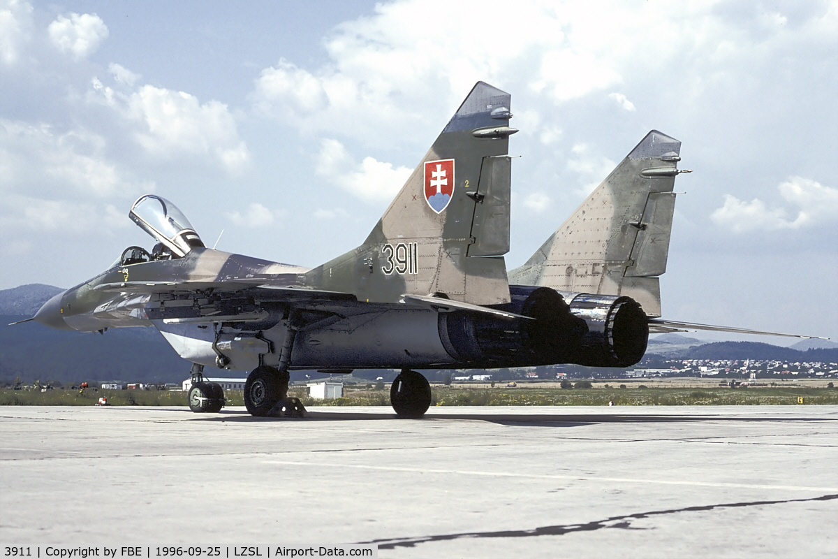 3911, Mikoyan-Gurevich MiG-29AS C/N 2960532039, MiG29A Slovak Air Force