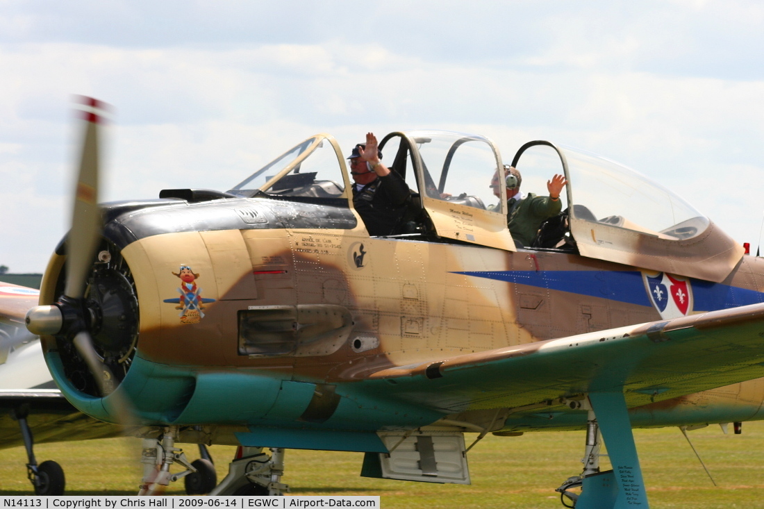 N14113, 1951 North American T-28A Fennec C/N 81-1, Displaying at the Cosford Air Show