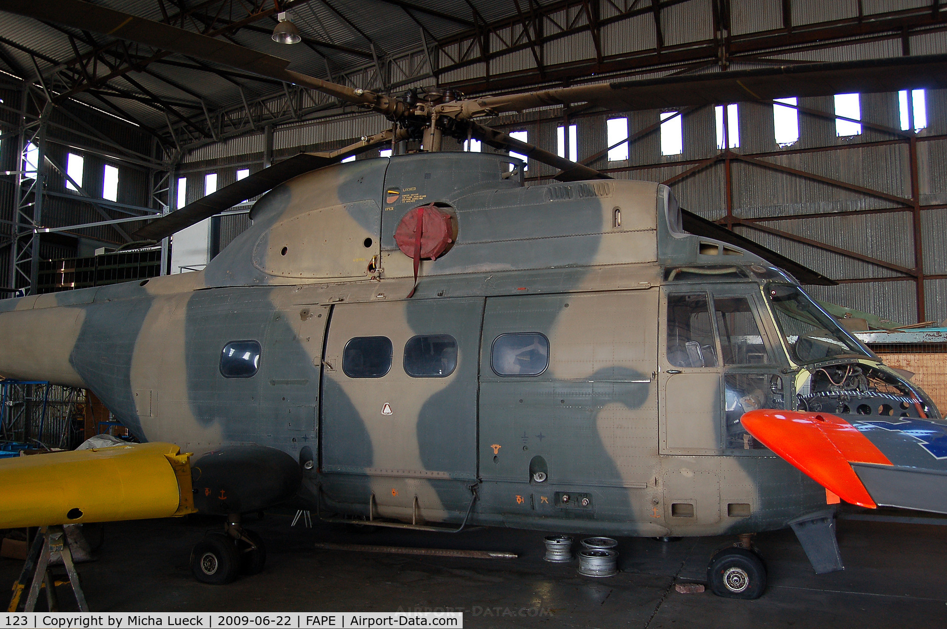 123, Aérospatiale SA-330C Puma C/N 035, At the SAAF Museum in Port Elizabeth