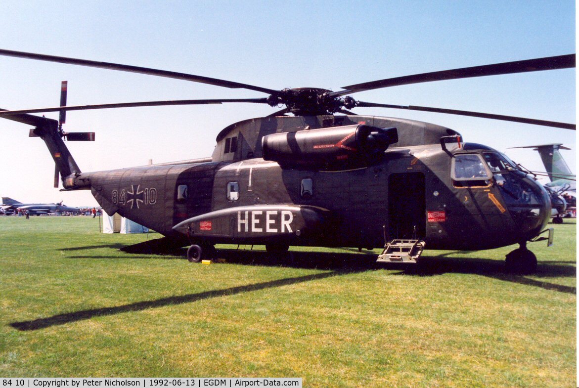 84 10, 1972 Sikorsky (VFW-Fokker) CH-53G C/N V65-008, German Army CH-53G of HFWS at the 1992 Air Tattoo Intnl at Boscombe Down.