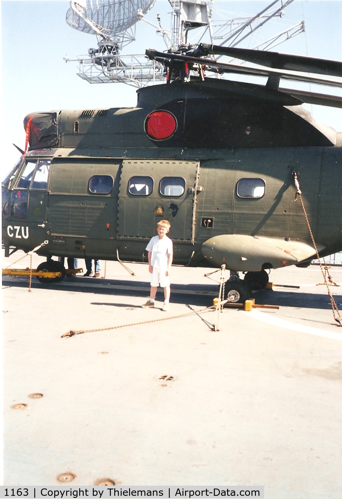 1163, 1971 Aérospatiale SA-330B Puma C/N 1163, on board porte-hélicoptères Jeanne d'Arc