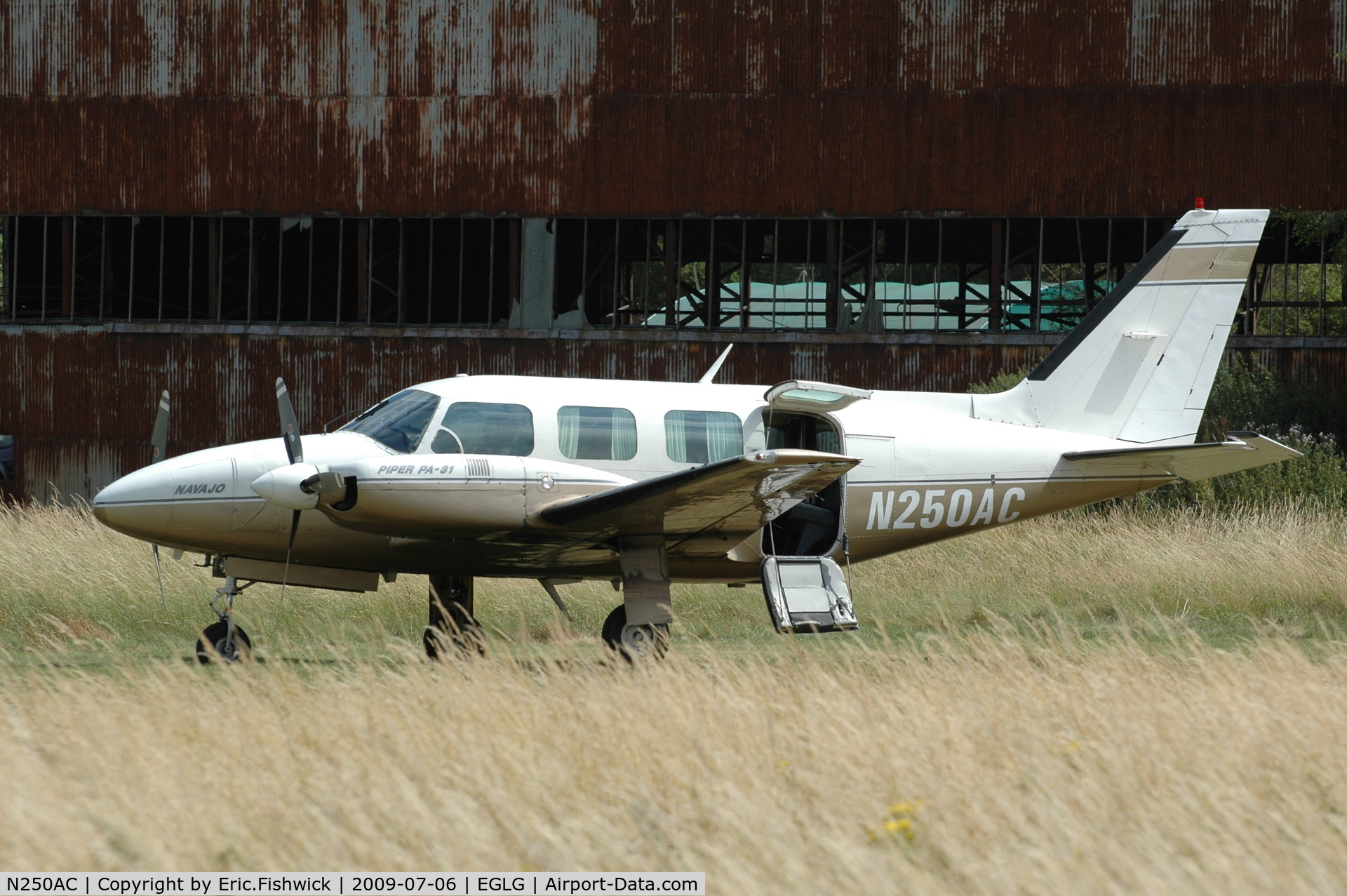 N250AC, Piper PA-31T Cheyenne C/N 31T-7612040, N250AC visiting Panshanger Airfield