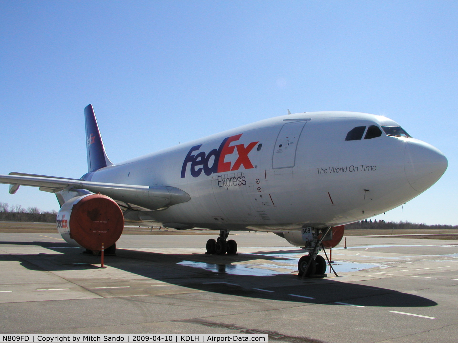 N809FD, 1987 Airbus A310-324 C/N 449, Parked on the FedEx Ramp at Duluth International.