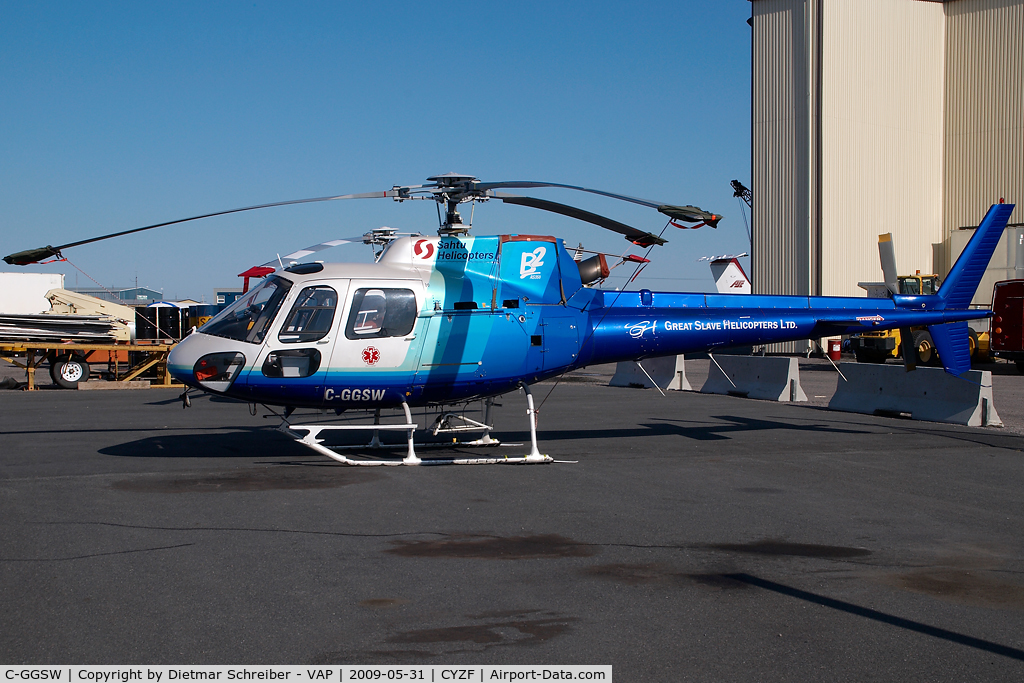 C-GGSW, 1992 Aérospatiale AS-350B-2 Ecureuil C/N 2675, Great Slave Helicopters AS350