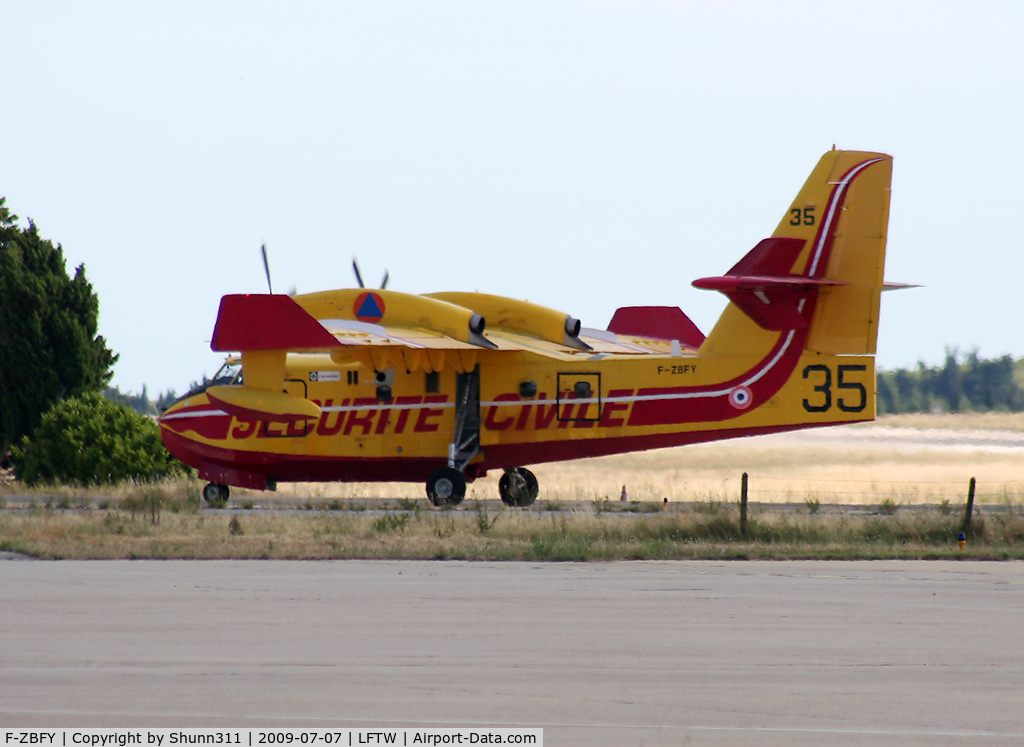 F-ZBFY, Canadair CL-215-6B11 CL-415 C/N 2010, Arriving and taxiing to TAT Technics...