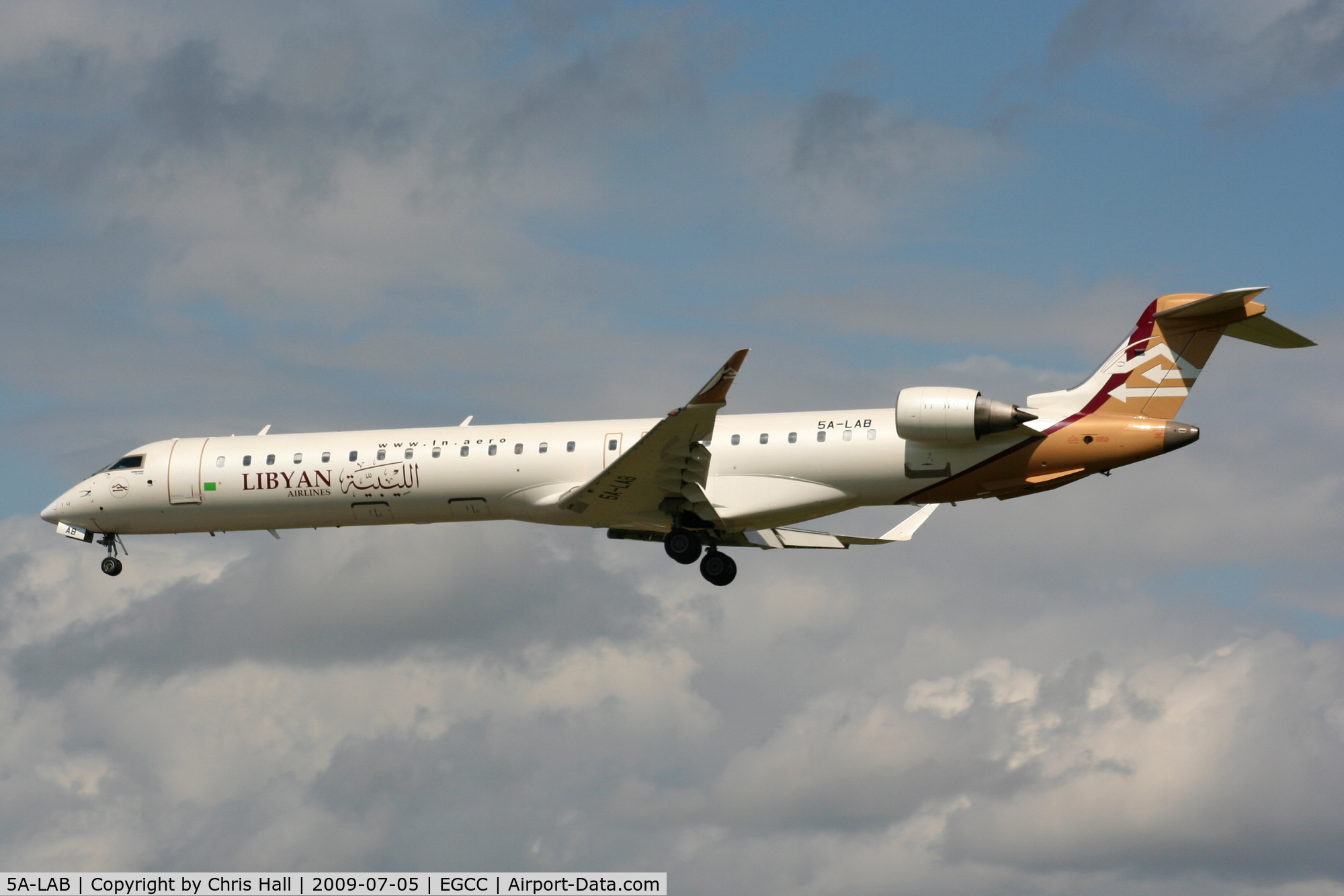 5A-LAB, 2007 Bombardier CRJ-900ER (CL-600-2D24) C/N 15121, Libyan Airlines