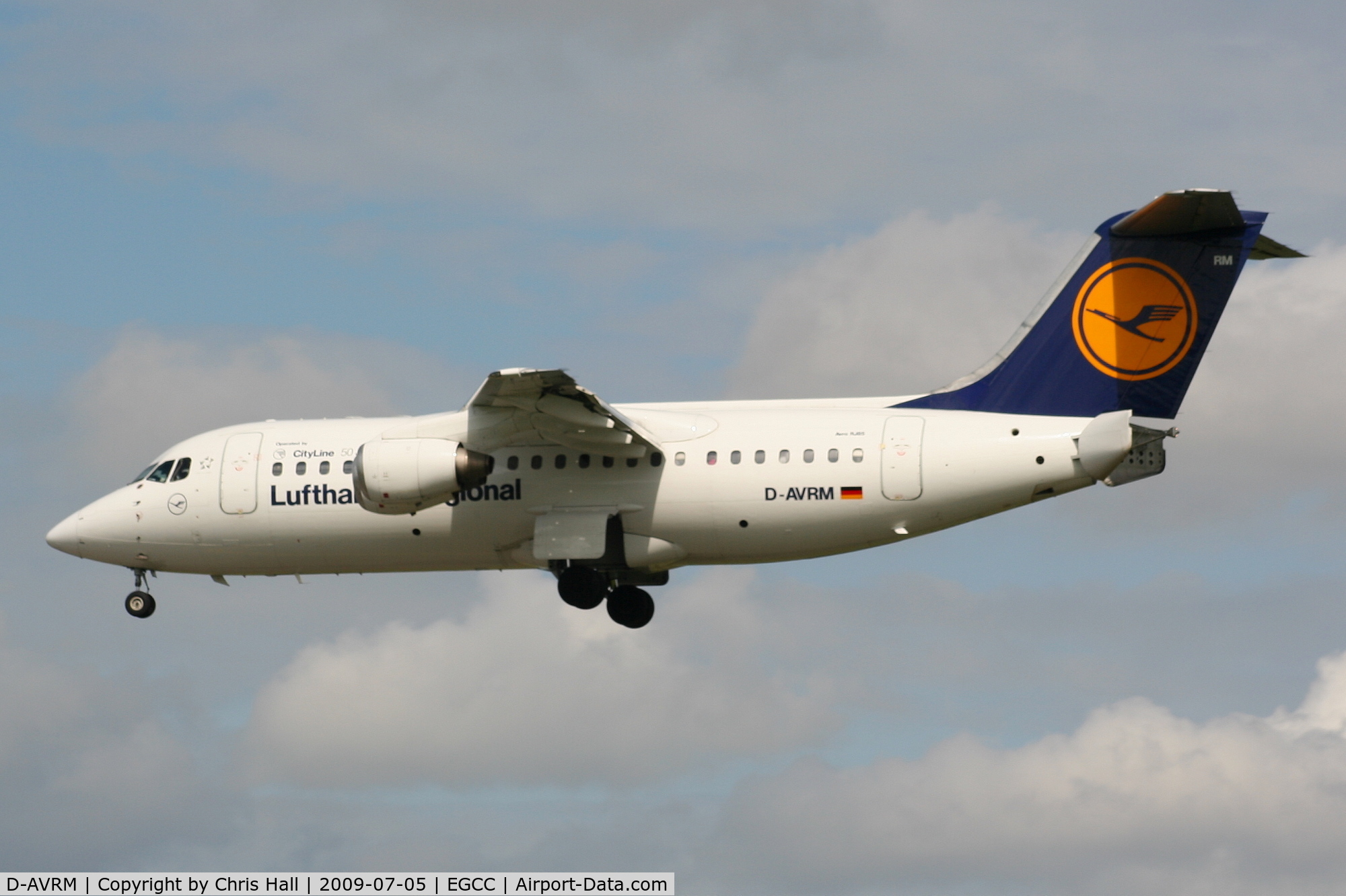 D-AVRM, 1996 British Aerospace Avro 146-RJ85 C/N E.2288, Lufthansa Regional operated by CityLine