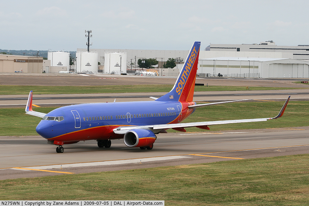 N275WN, 2007 Boeing 737-7H4 C/N 36153, Southwest Airlines at Dallas Love Field
