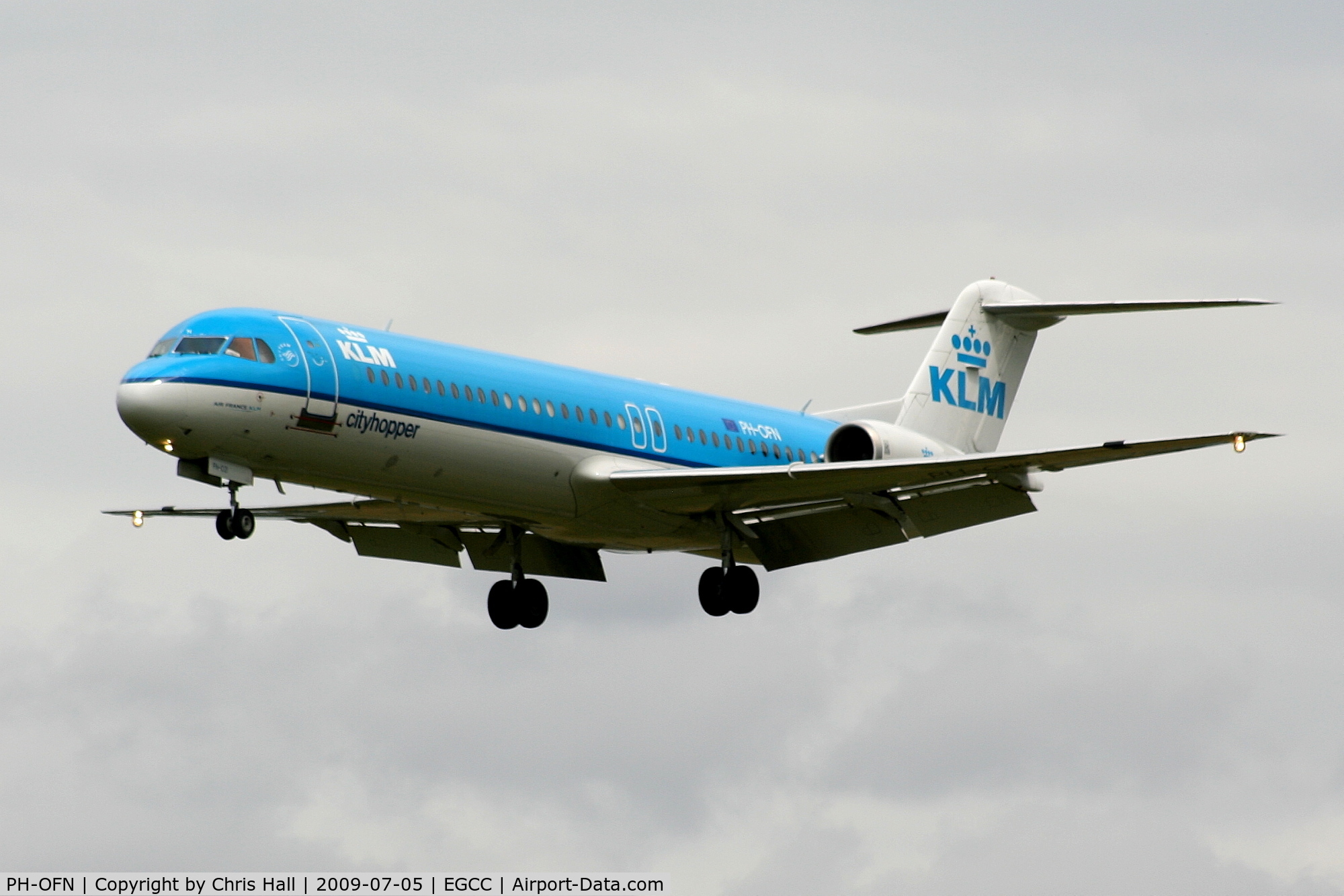 PH-OFN, 1993 Fokker 100 (F-28-0100) C/N 11477, KLM Cityhopper