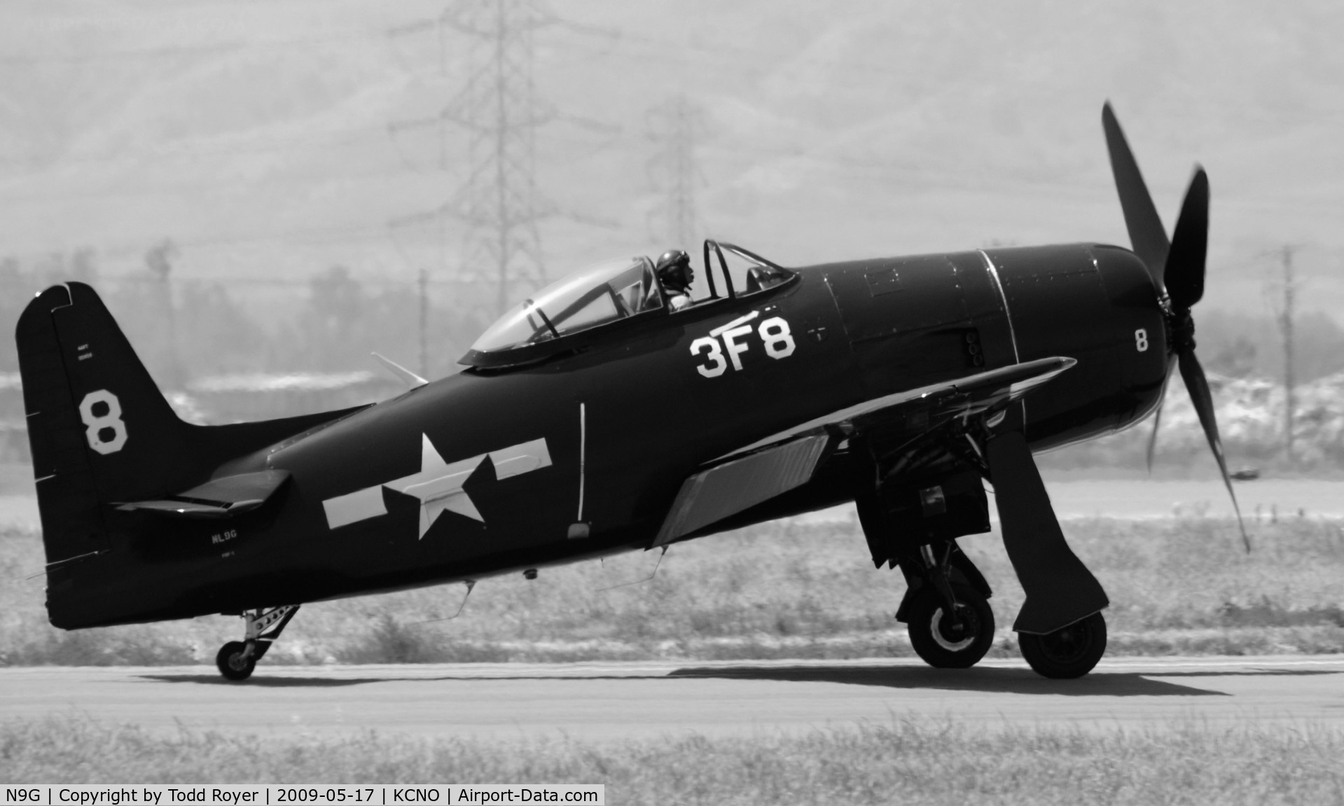 N9G, Grumman F8F-1 Bearcat C/N D.18, Chino Airshow 2009