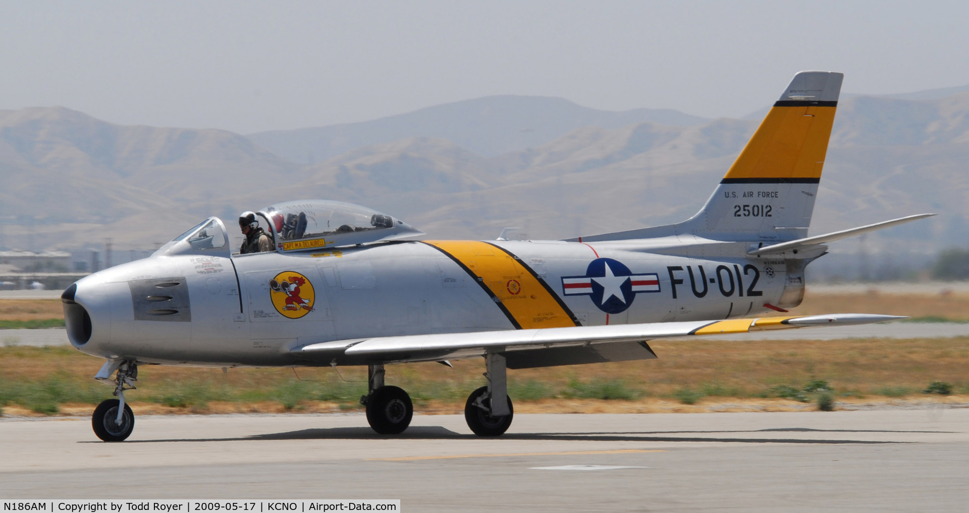 N186AM, 1952 North American F-86F Sabre C/N 191-708, Chino Airshow 2009