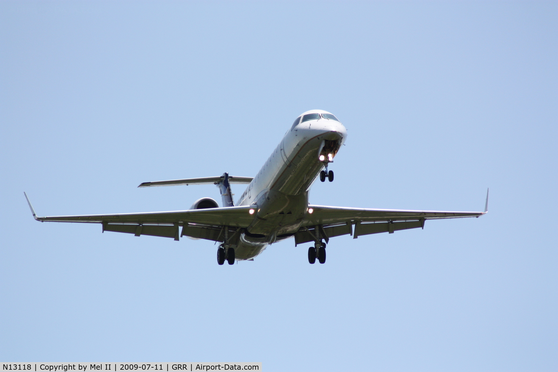N13118, 2002 Embraer ERJ-145XR (EMB-145XR) C/N 145675, BTA2105 - KIAH-KGRR - Landing RWY 35