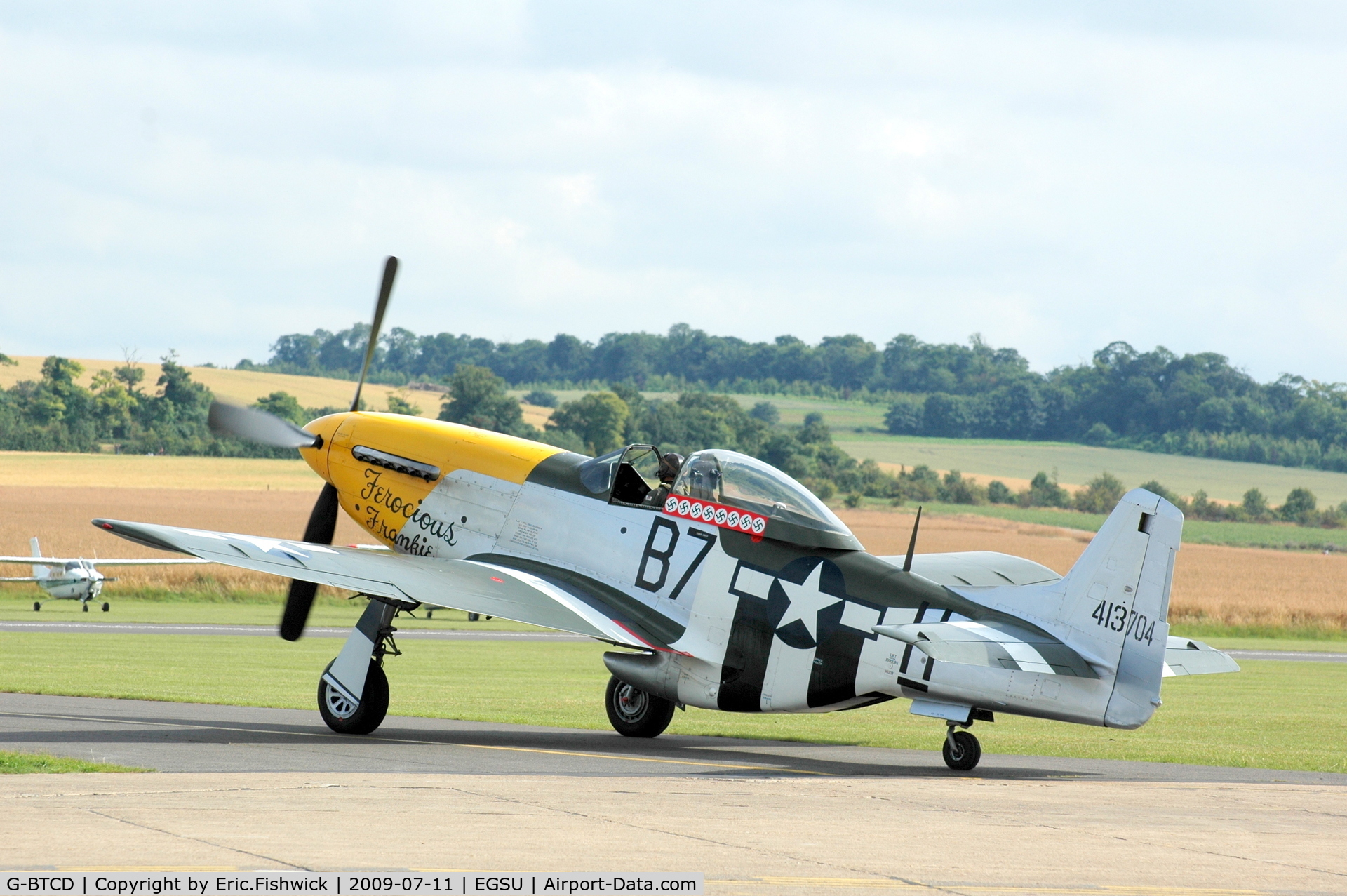 G-BTCD, 1944 North American P-51D Mustang C/N 122-39608, 1. 413704 at Duxford Flying Legends Air Show July 2009