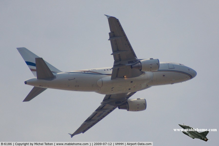 B-6186, 2007 Airbus ACJ318 (A318-112/CJ) C/N 3333, Yalian Business Jet