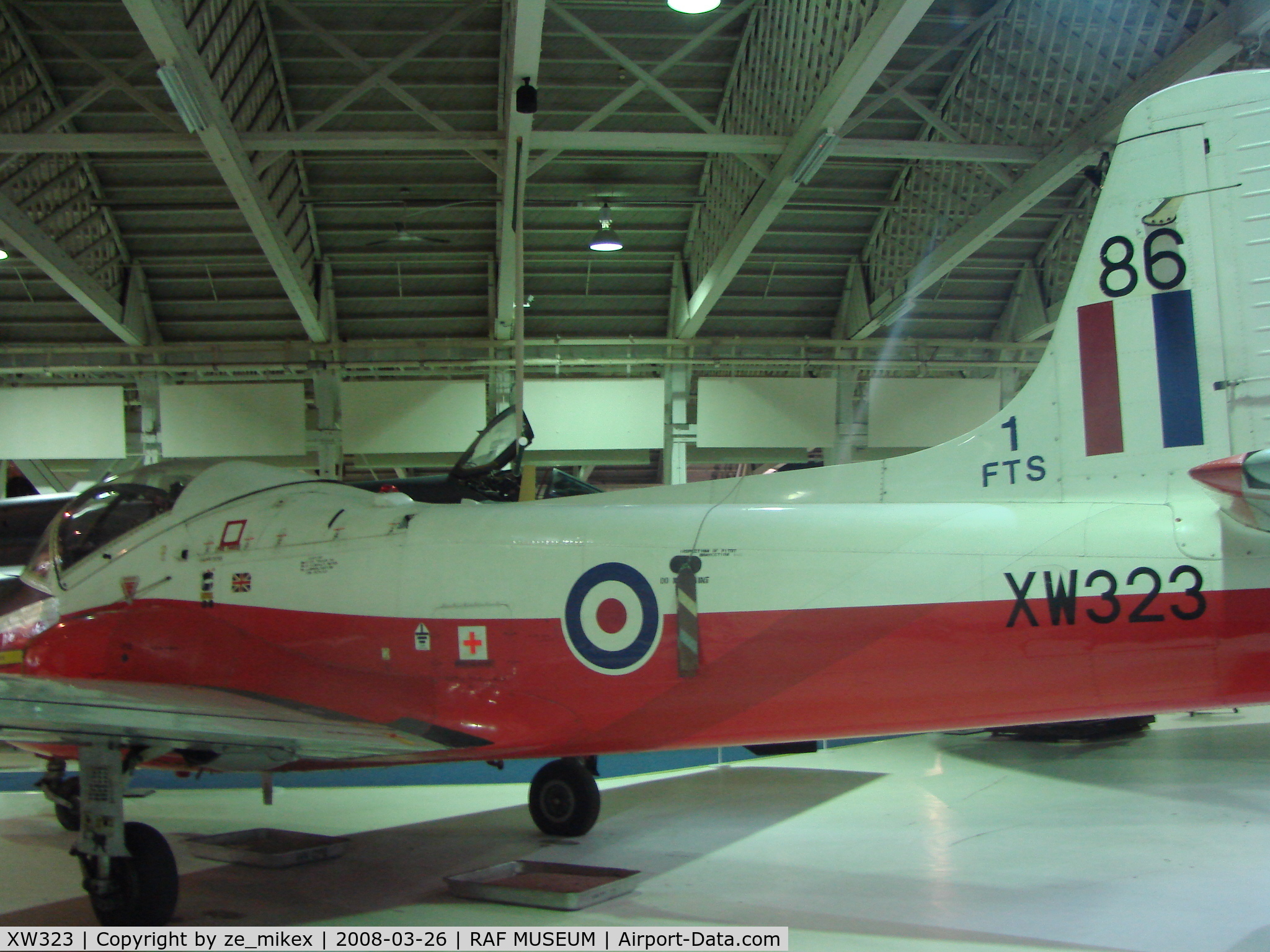 XW323, 1970 BAC 84 Jet Provost T.5A C/N EEP/JP/987, RAF museum