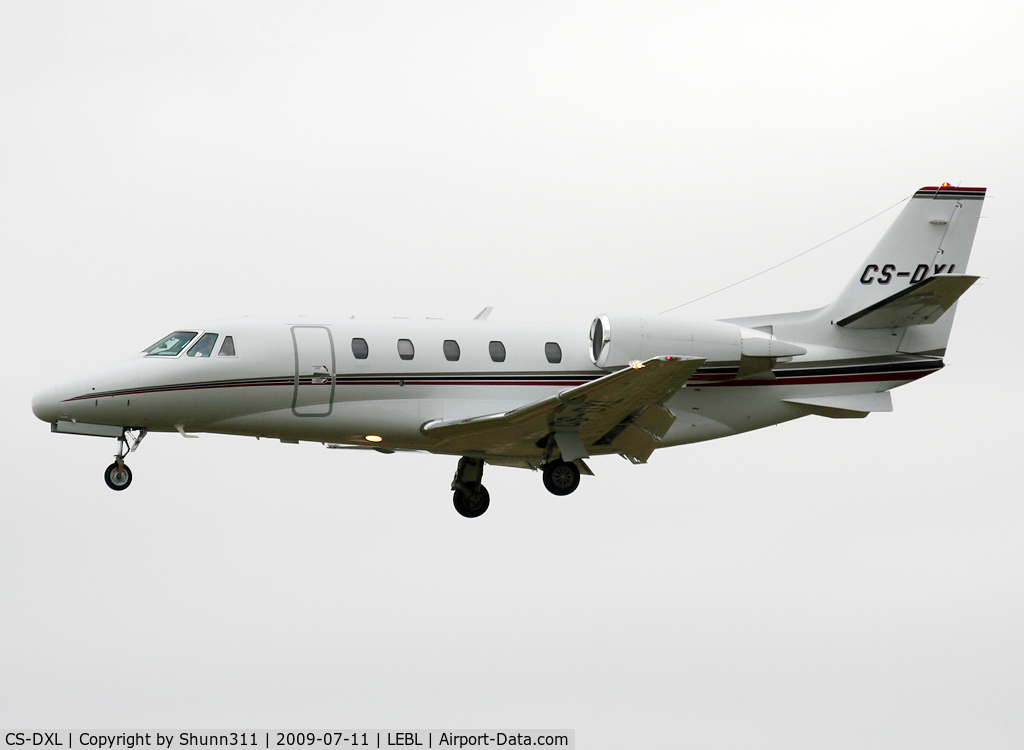 CS-DXL, 2006 Cessna 560XL Citation Excel C/N 560-5640, Landing rwy 25R