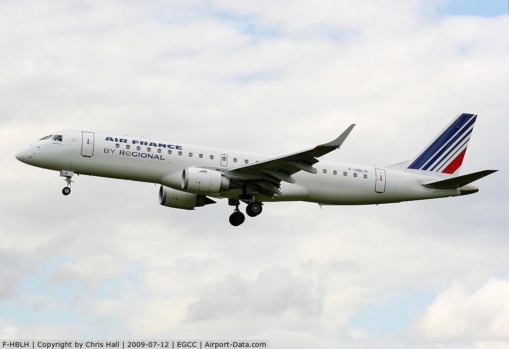 F-HBLH, 2009 Embraer 190LR (ERJ-190-100LR) C/N 19000266, Air France operated by Regional, Embraaer ERJ-190-100LR